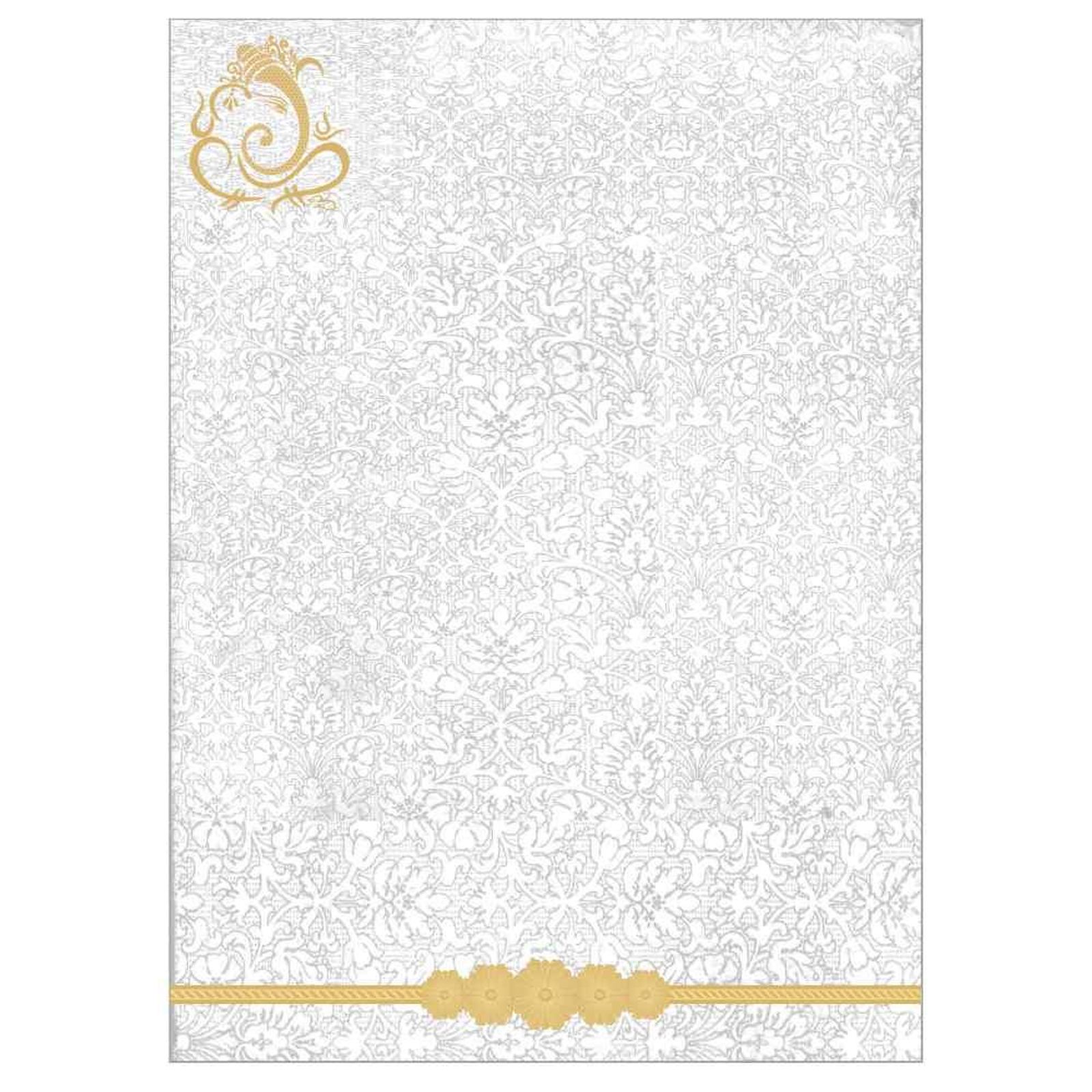 Alluring Red Shading With Floral Border Padded Wedding Card - KNK3606-1